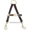 2001 Bridle leather coupler twin dog lead