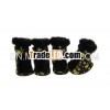 Black / Yellow Fur Protective Boots -Set of 4 - XS