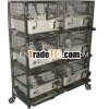 TROLLEY WITH INBUILT POLYPROPYLENE RABBIT CAGES