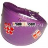 05120 Shaped soft fancy Dog Collar with colored metal ornaments