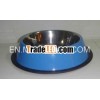 Antiskid blue colored dog bowl / dog bowl/ stainless steel dog bowl/ nontip dog bowl