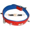 05150 Super Soft and shaped leather Dog Collar w/metal Spike & Bone,