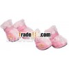 Pink Ultra Fur Protective Boots - Set of 4 - LG