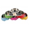 Melamine anti-slip stainless steel dog bowl