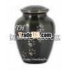 Slate Paw Track Round Pet Cremation Urn with Paw Prints