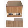 Folding bamboo basket