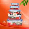 Lock style Airtight rectangular food plastic container set