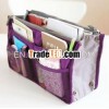 purple storage bag with compartments