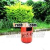 color Camphor outdoor steel and wood bin