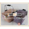 hollow pipe handmade woven plastic picnic shopping basket