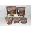 Eco-friendly large round maize basket for sundries