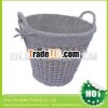 Deep wicker fruit storage basket with ear handle