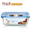 unbreakable 4x4 oblong glass box with lid