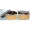 Leather round storage box