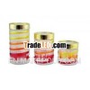 colored stripe glass jam jar set glass canister glass container