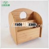 Natural Bamboo Container Rack with Hole
