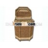 Round Seagrass Laundry Hamper with Lid,