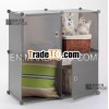 Plastic Stackable Storage Cubes 4 cube with 2 magnetic doors