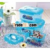 Plastic storage box /container with handle and lock catch stackable boxes
