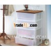 KD Drawer Cart w/ Wooden Top