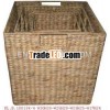 Best selling water hyacinth natutal laundry basket with cloth