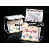 Clear Acrylic Recipes Box Acrylic Cards Flyers Organizer Acrylic Recipe Box with 4 x 6 Index Cards
