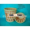 HH09006 - Handicraft rattan basket - Pink rattan basket