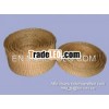 HH23264 - Handmade seagrass box with lid,  grass basket with cover