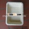 HH120032 - White rattan woven basket - Craft rattan storage basket - Large rectangle storage basket