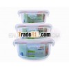3pcs glass food container with lid