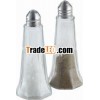 bullet top glass salt and pepper