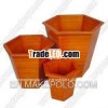 Set of 3 bamboo hexagon baskets