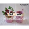 HH110712 - Handmade crochet P.P storage basket - Home accessories