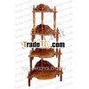 Antique wooden Four Shelves Folding Corner Rack/Wooden Handicraft Corner Rack