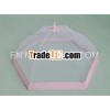 whtie mesh food cover with dot printing fabric