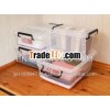 Plastic clear storage box M-39C with Flip Lid