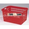 Eco-Friendly Red Color Plastic Storage Baskets