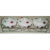 porcelain spice jar with iron stand