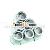 stainless steel spice jar with glass stand