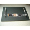 Natural black slate cheese board with metal handle