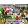 Outside play items set sale cooking kits including BBQ tongs drinkwares carry bags