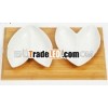 Ceramic Dish Tray With Bamboo Holder #2994