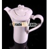 Bone china heart shaped soy sauce/ vinegar pot