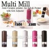 Salt and pepper auto mill equipment gift item one push electric cookware