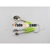 Stainless steel &silicone Quantity spoon graduate, 4pcs stainless steel spoon
