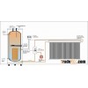 Separated pressured solar heater water