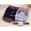 black and grey dog POLO shirt, dog clothes, pet clothing