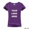 Custom made ladies T-shirts 100% cotton women's T-shirts wit