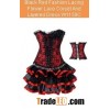 Black Red Fashion Lacing Flower Lace Corset And Layered Dres