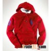 hot selling polo rl mens fleece hoodie,red,paypal